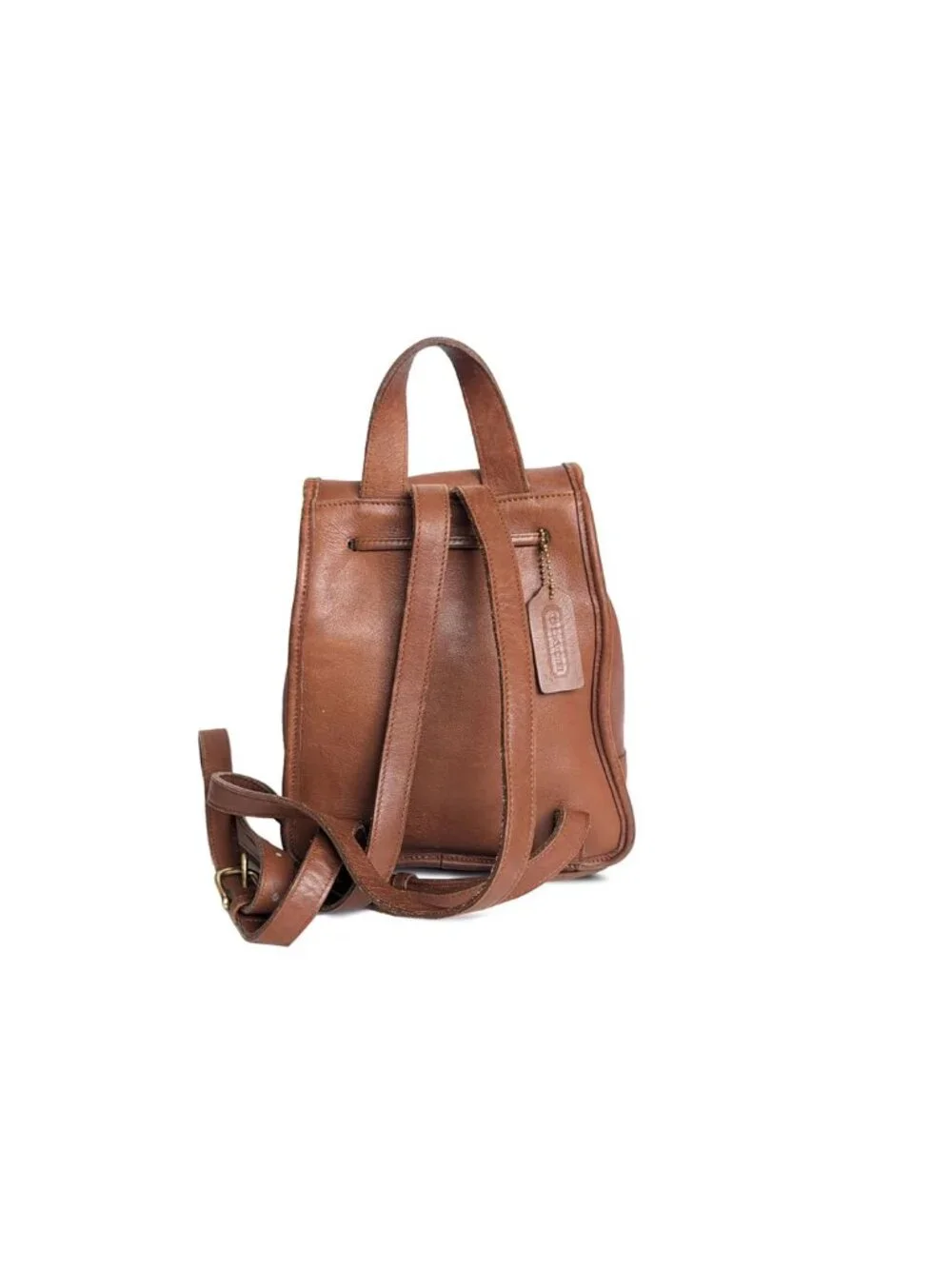 Vintage Coach Leather Daypack Backpack 9960, British tan - Picture 7 of 12